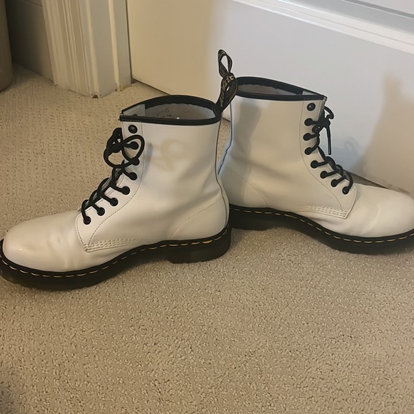 Dr. Martens white combat boots size 10 - Picture 5 of 7